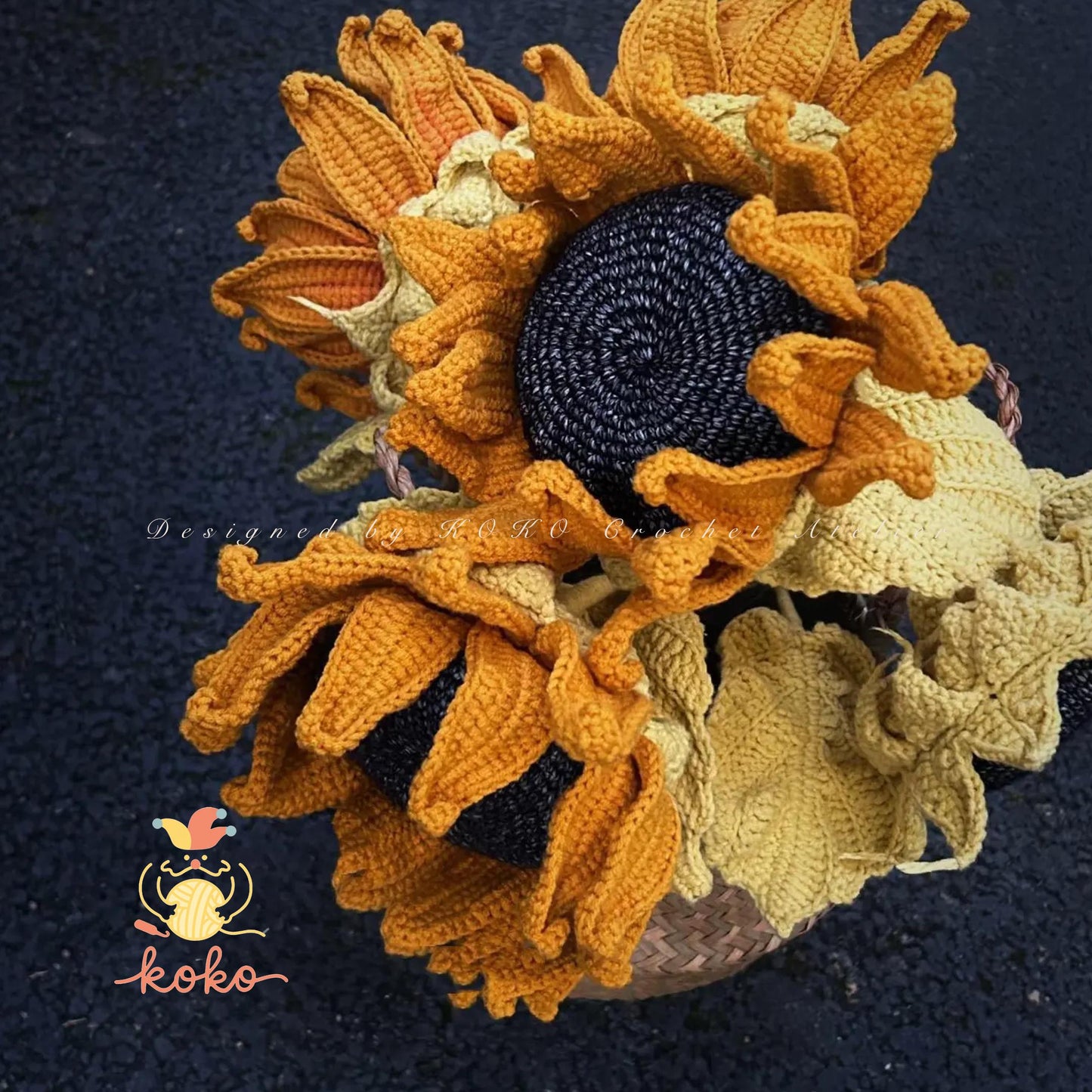 PDF Sunflower bouquet Crochet Pattern