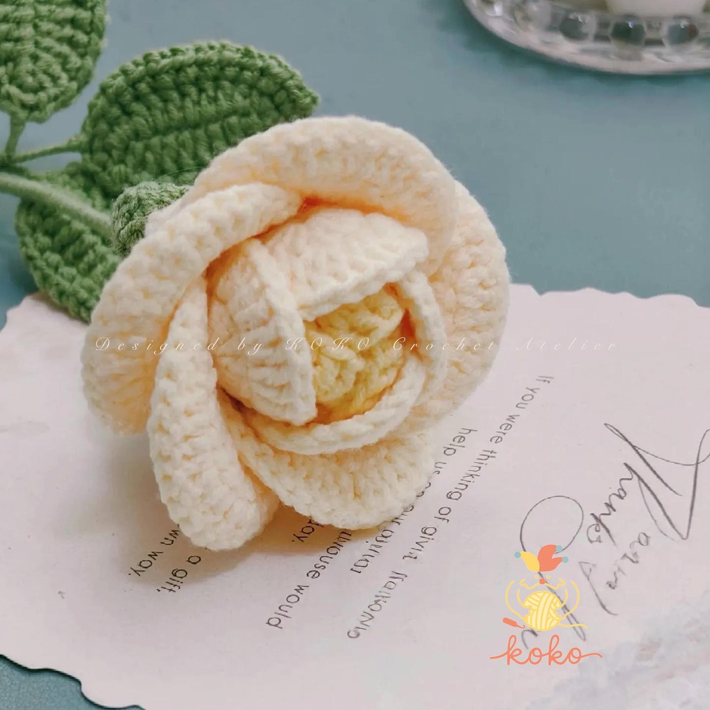 PDF Rose Flower  Crochet Pattern