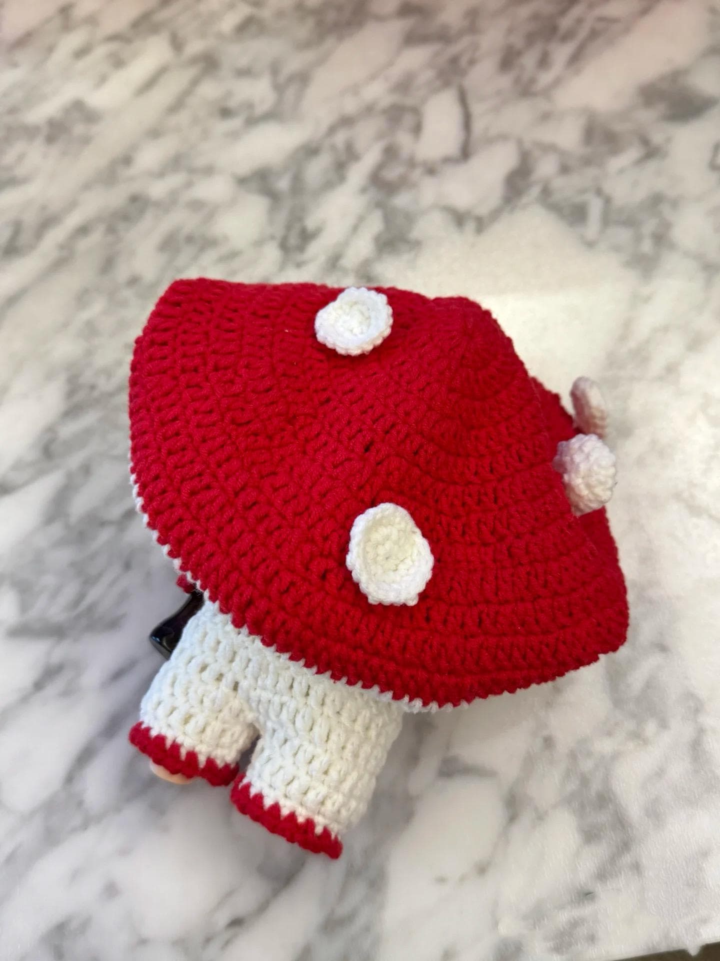 Labubu Mushroom Outfit Crochet Pattern - Circus Doll Clothes PDF, Kawaii Costume for Labubu Doll, Fits Labubu Gen 1/2/3