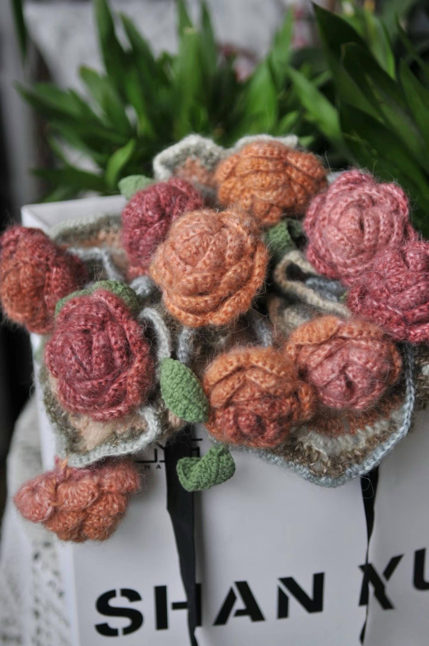 CROCHET PATTERN -Rose Blanket Crochet Pattern, Flower Crochet, Handmade gift