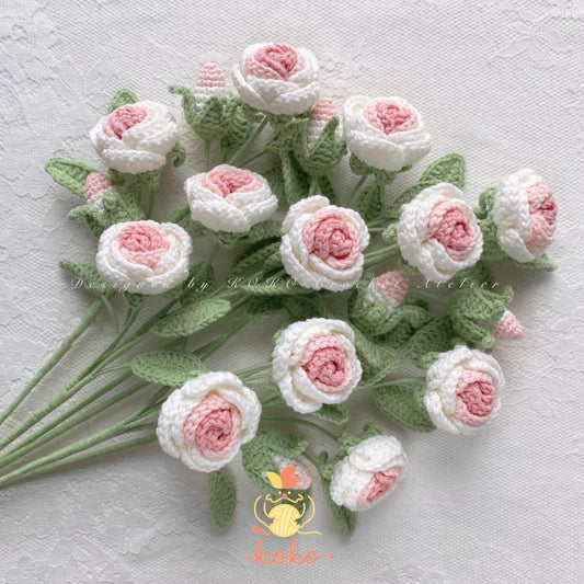 PDF Rose Flower  Crochet Pattern