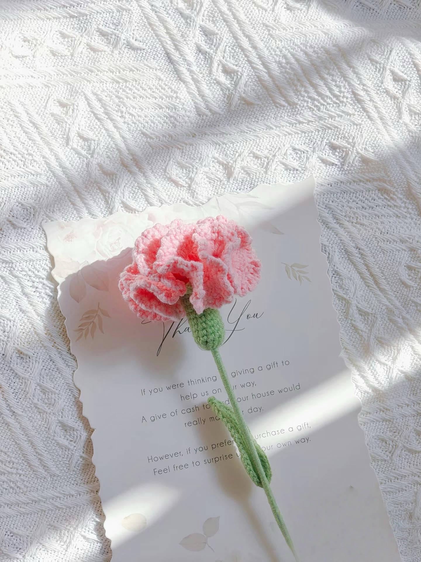 PDF Carnation Flower Crochet Pattern