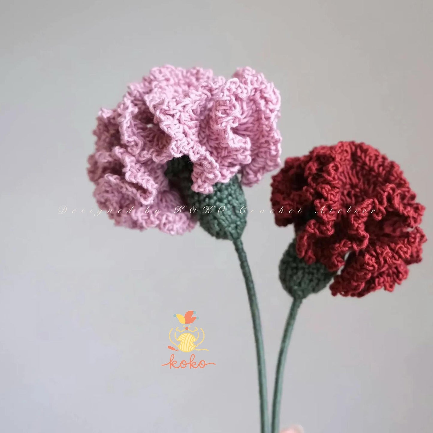 PDF Carnation  Flower Crochet Pattern