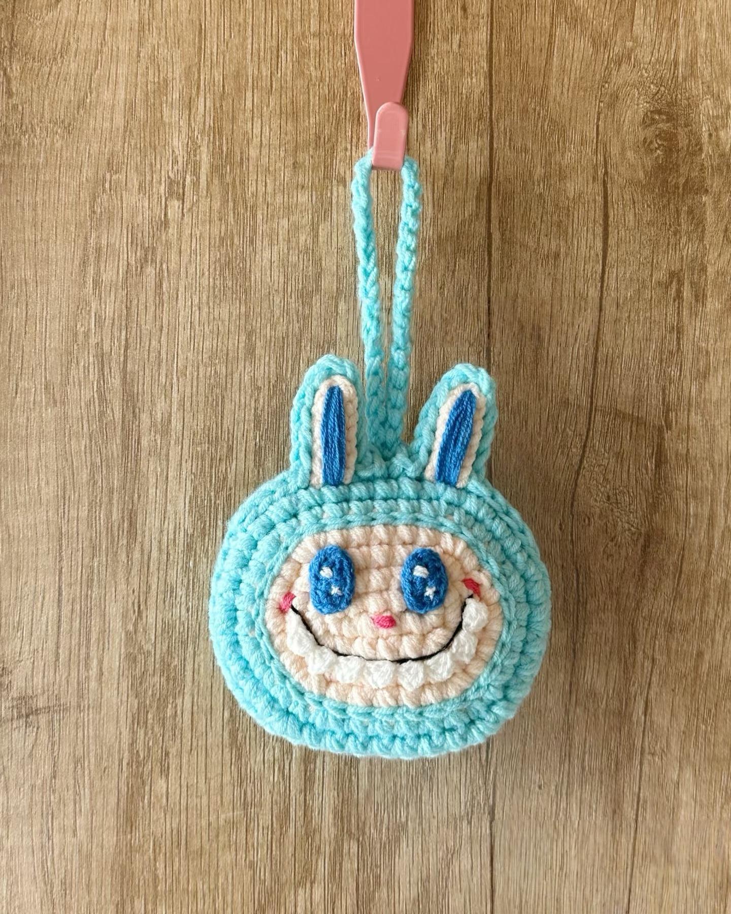 Labubu Inspired Crochet Pouch Pattern – Kawaii Bunny Coin Purse PDF, Keychain Bag DIY, Cute Handmade Gift Idea – Amigurumi Doll Costume PDF