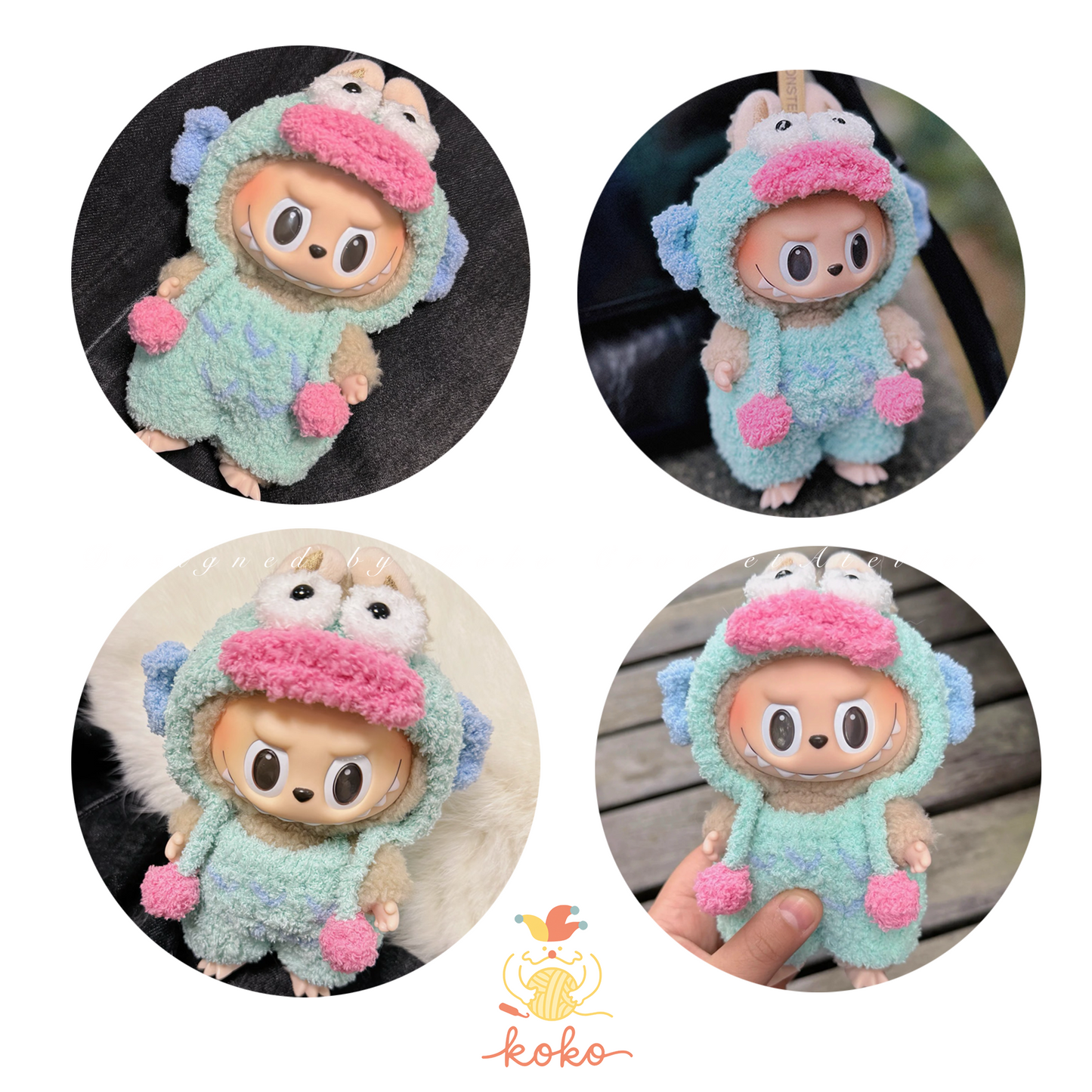 PDF+Video 8 in 1  Labubu Crochet Clothes Pattern