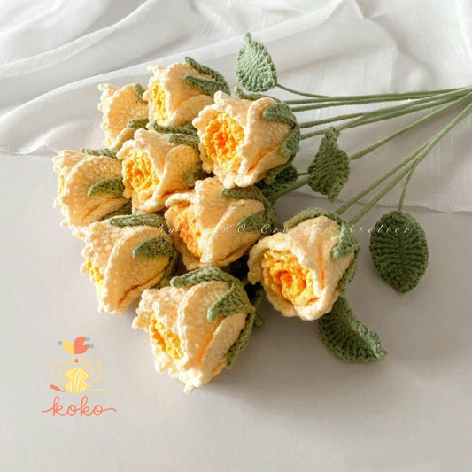 PDF Rose Flower Crochet Pattern