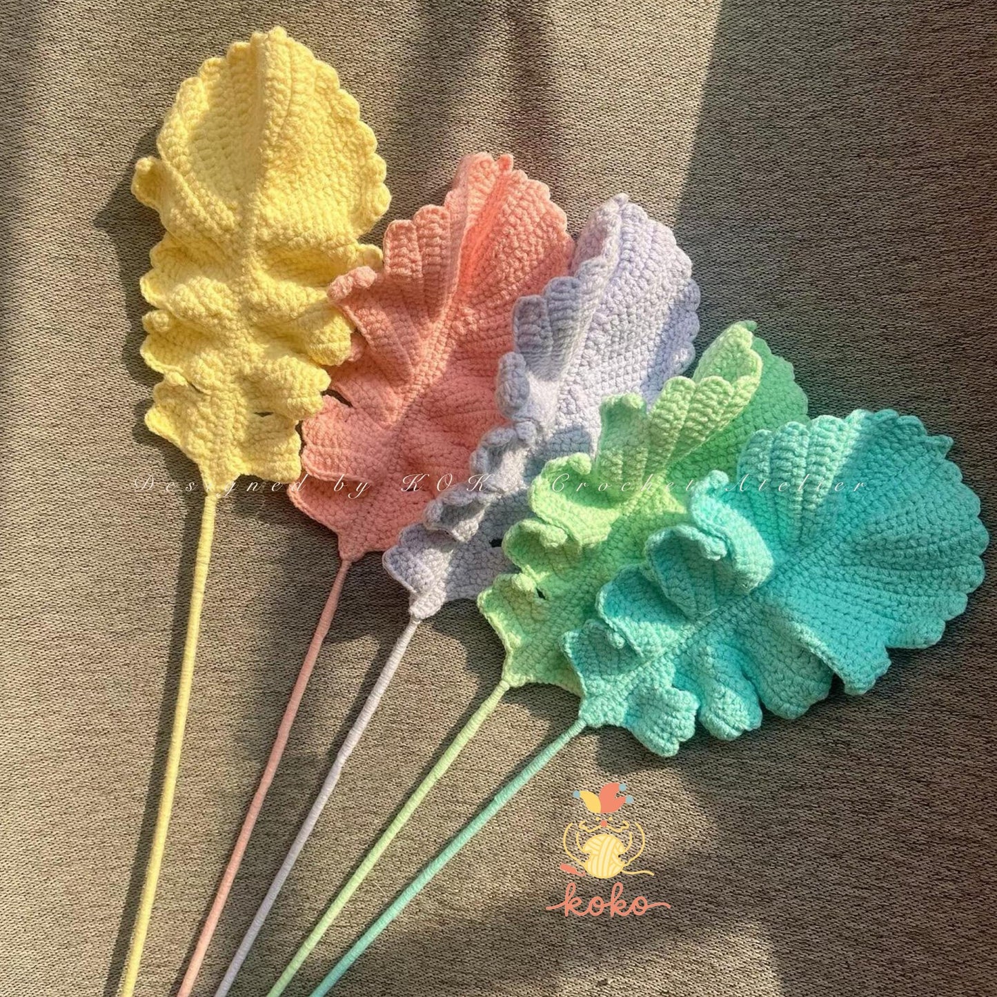 PDF Crochet Pattern, Feather leaves Crochet Pattern