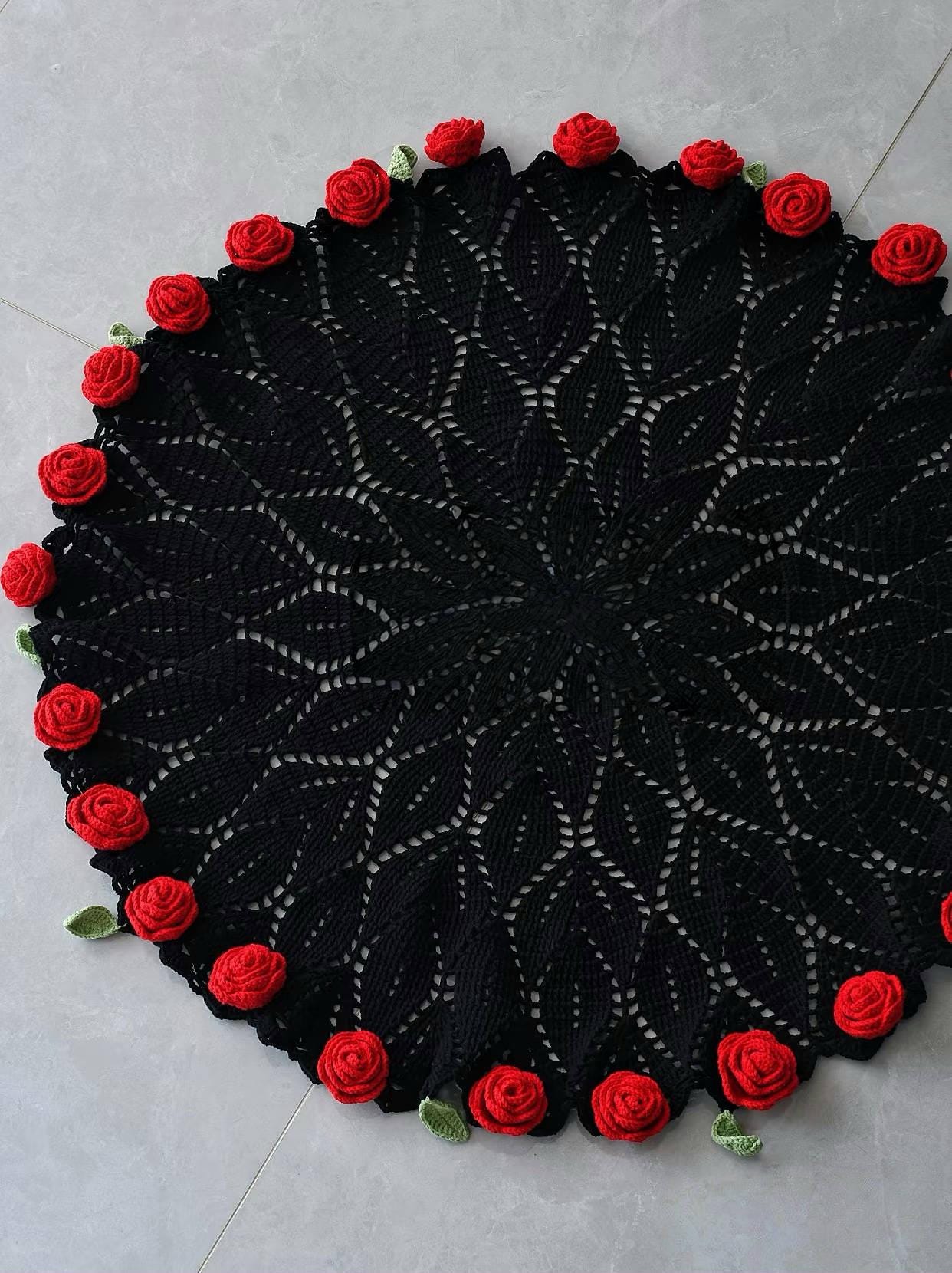 CROCHET PATTERN -Rose Blanket Crochet Pattern, Flower Crochet, Handmade gift