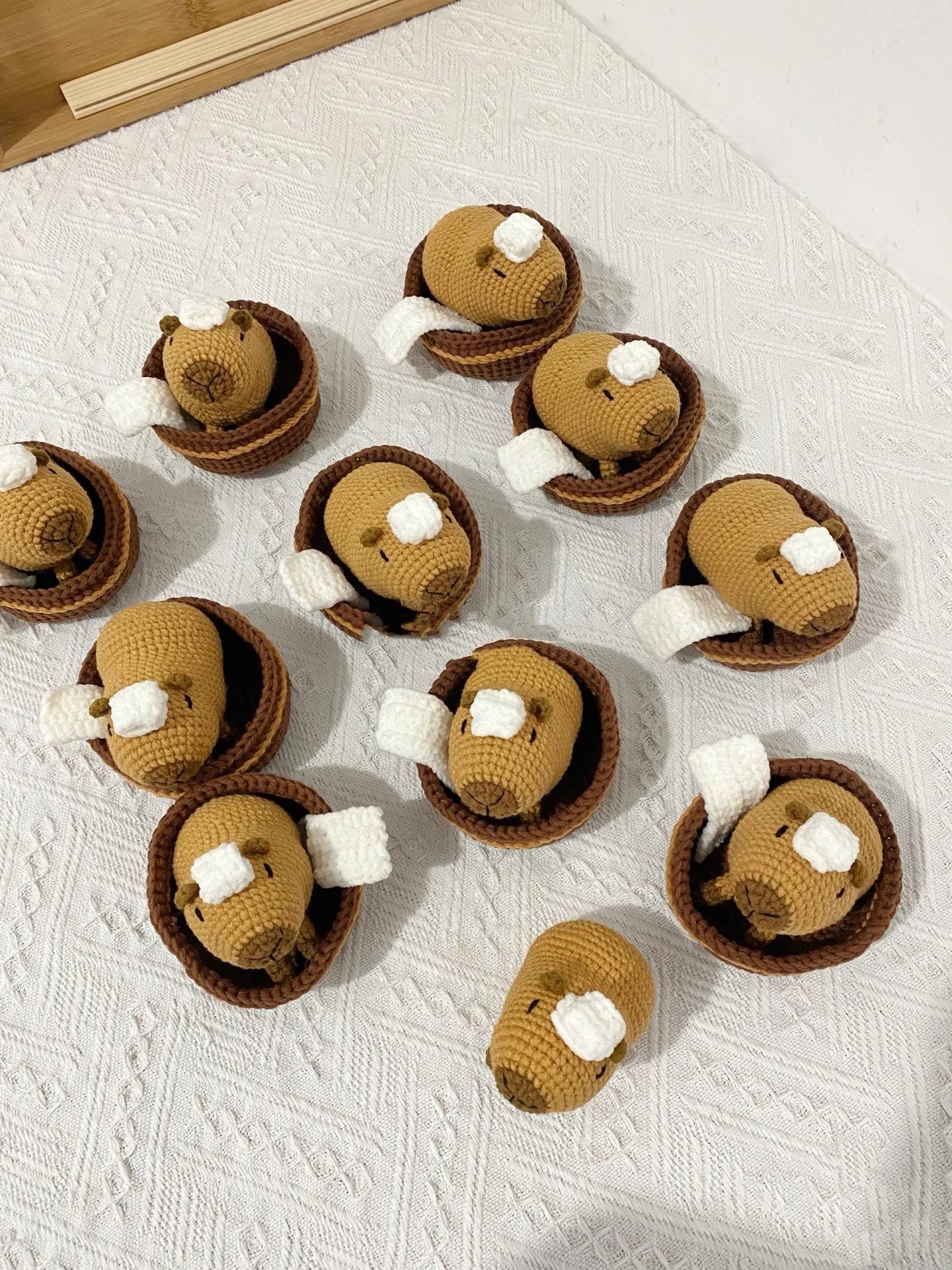 Bathing Capybara taking a bath crochet pattern