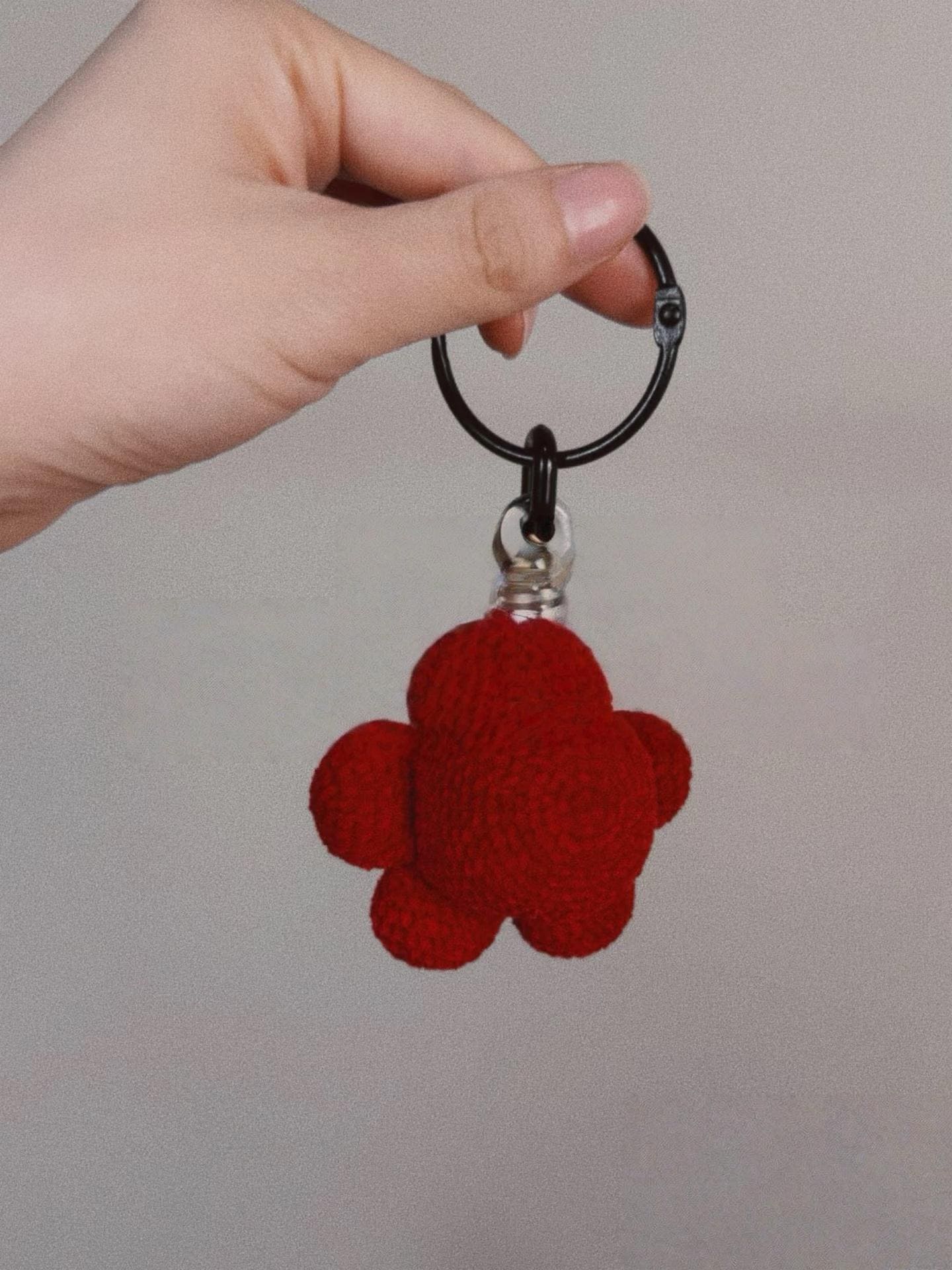 Crybaby Keychain Flower Girl Crochet Pattern – Cute Amigurumi Keychain PDF, Emotional Plushie Bag Charm, Kawaii Handmade Gift Idea