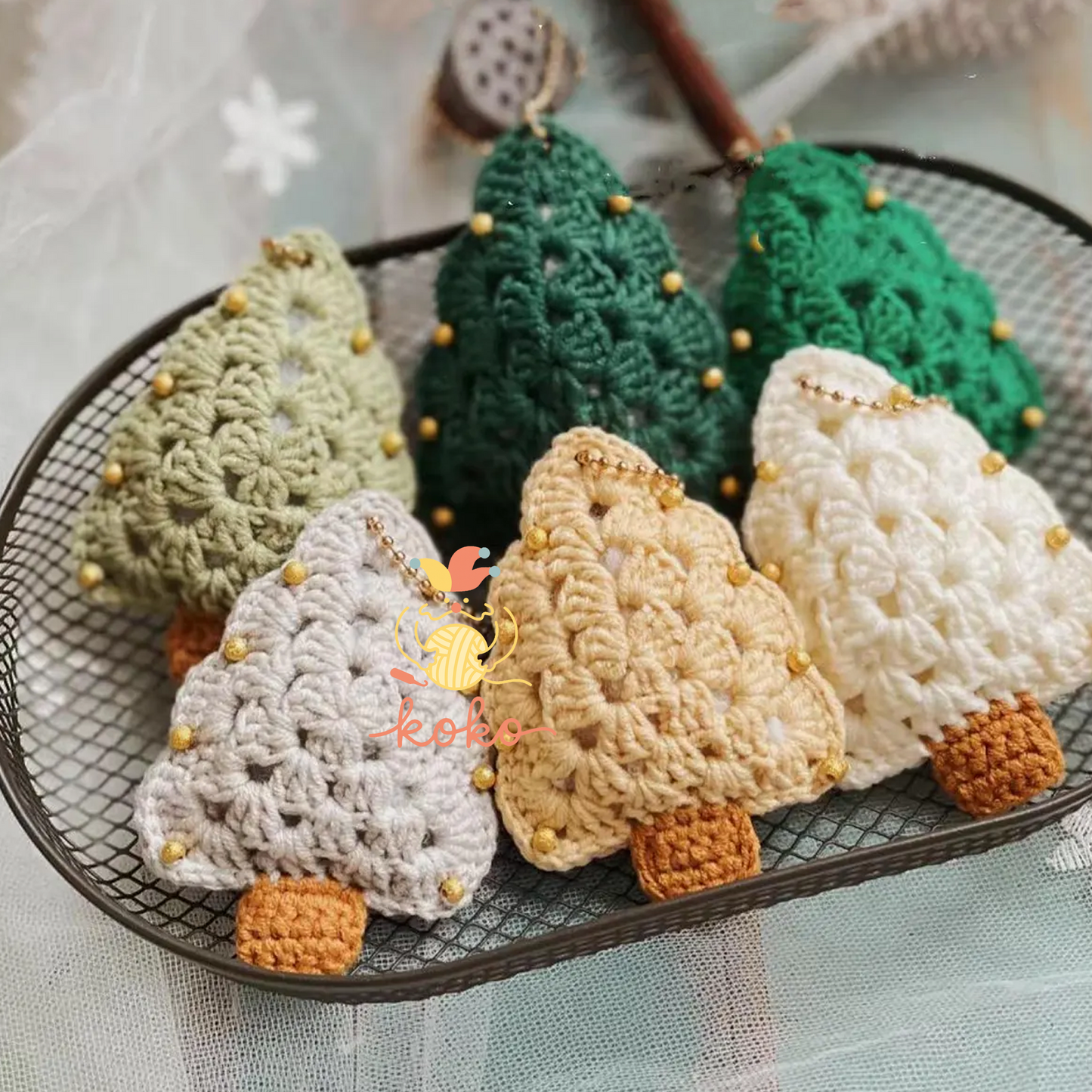PDF Granny Bunting Christmas Tree Crochet Pattern, handmade for Christmas gifts