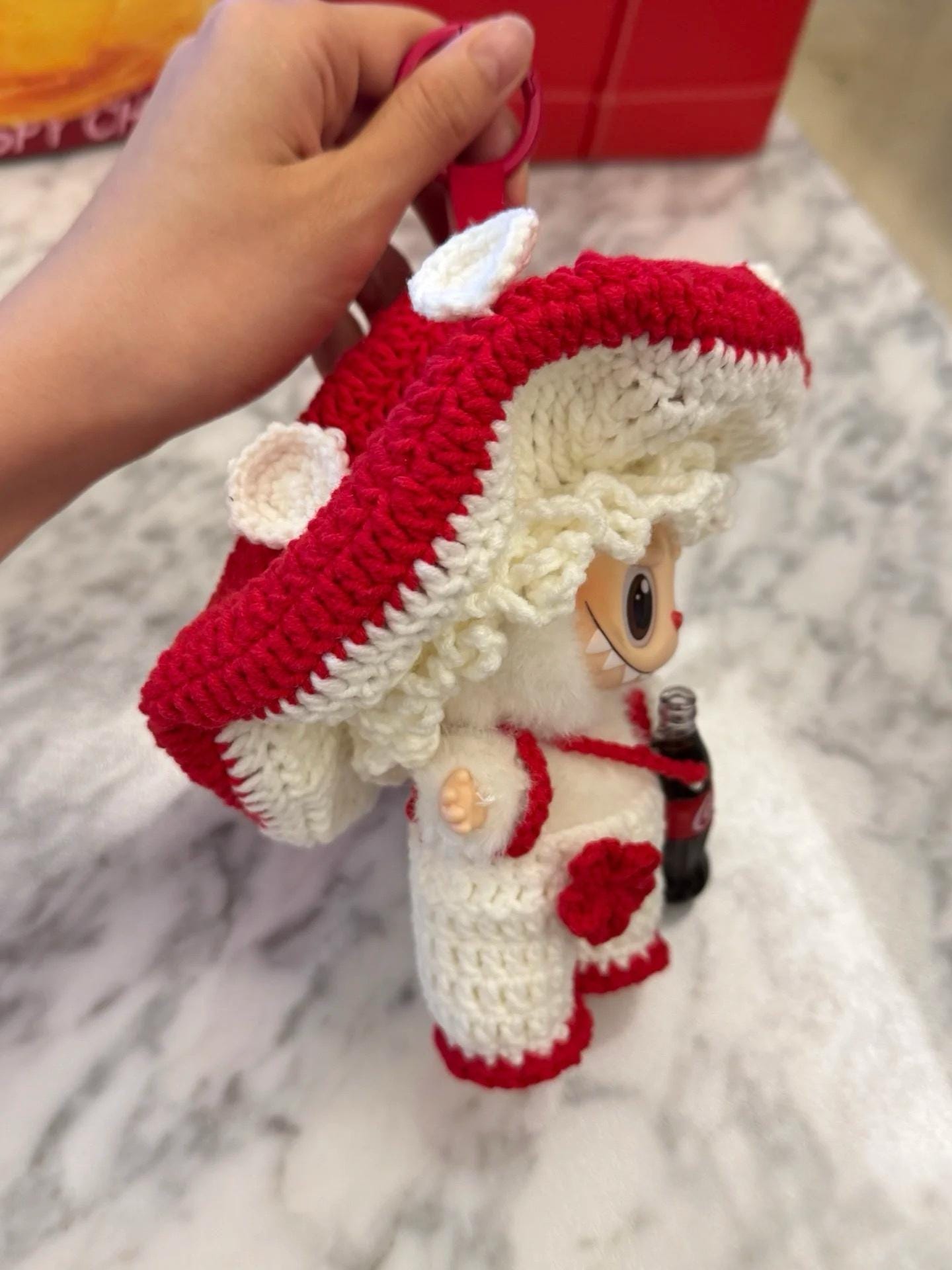 Labubu Mushroom Outfit Crochet Pattern - Circus Doll Clothes PDF, Kawaii Costume for Labubu Doll, Fits Labubu Gen 1/2/3