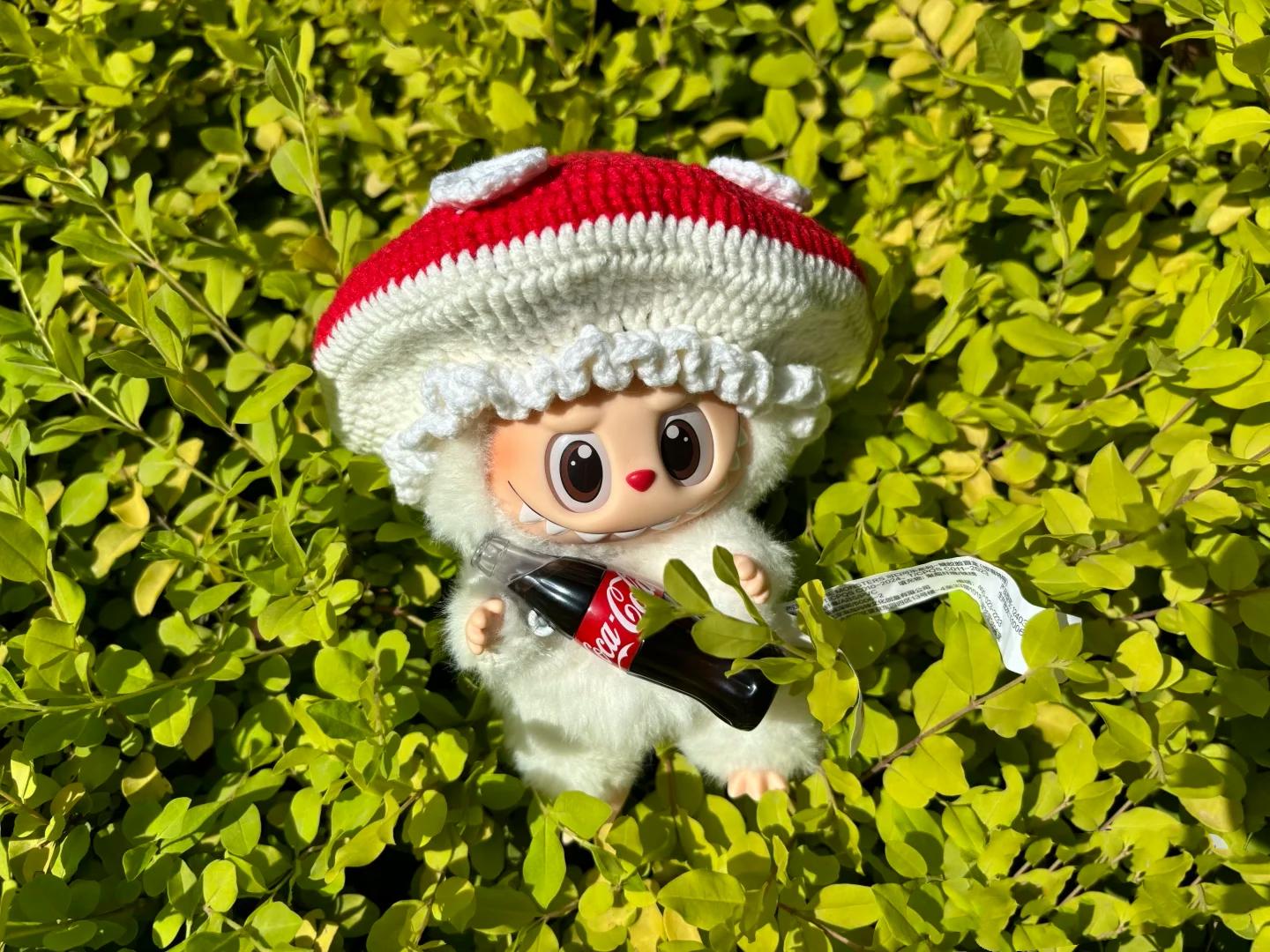 Labubu Mushroom Outfit Crochet Pattern - Circus Doll Clothes PDF, Kawaii Costume for Labubu Doll, Fits Labubu Gen 1/2/3