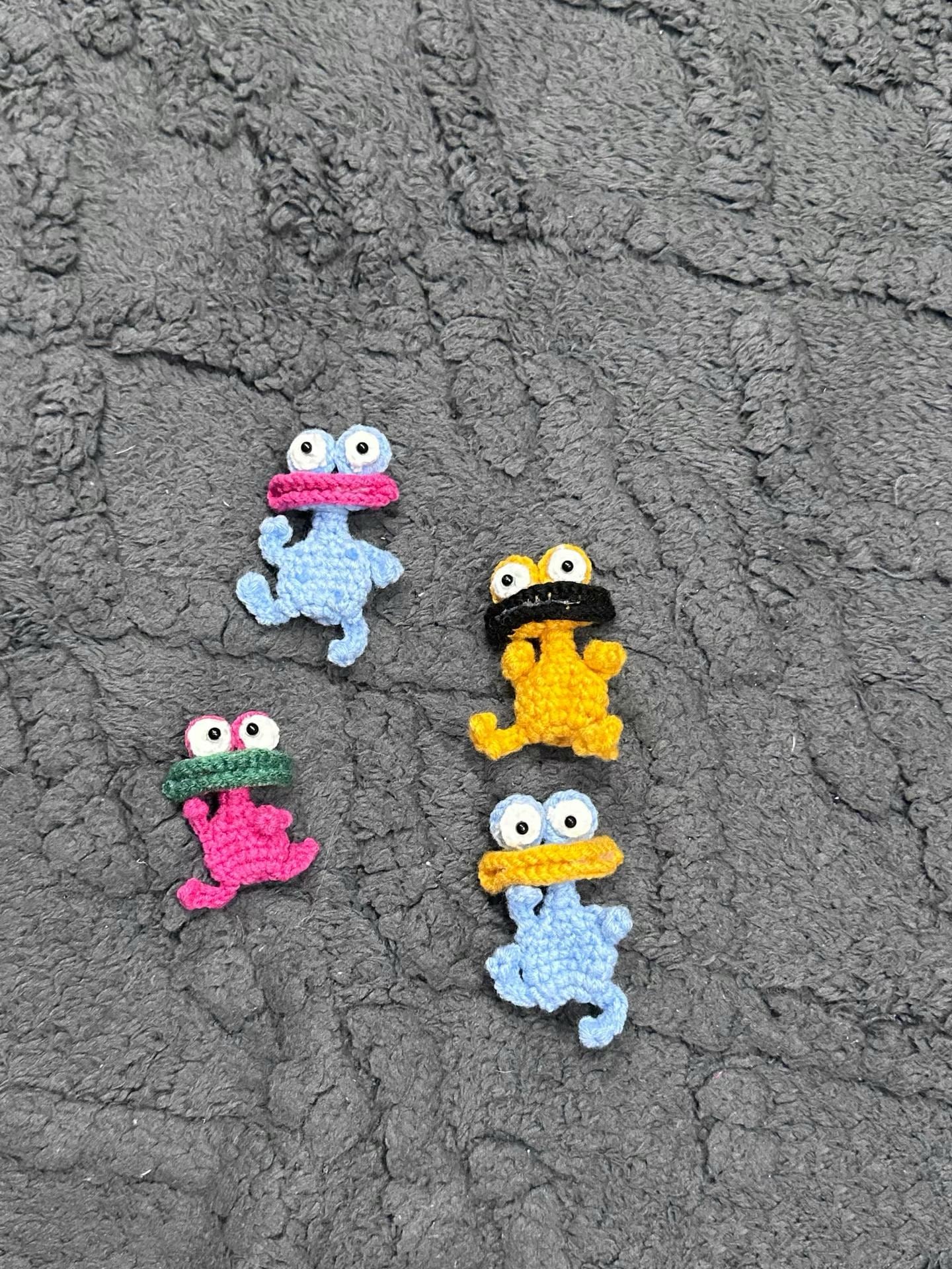 Funny Monster Frog Crochet Pattern – Amigurumi Bookmark, Keychain, Magnet PDF, Big Mouth Frog DIY Gift Idea for Friends, special handmade