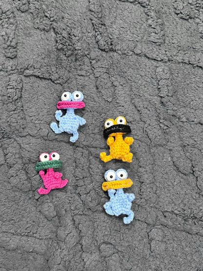 Funny Monster Frog Crochet Pattern – Amigurumi Bookmark, Keychain, Magnet PDF, Big Mouth Frog DIY Gift Idea for Friends, special handmade