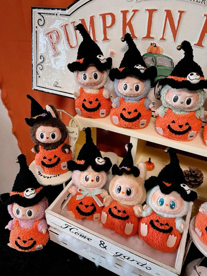 Pumpkin Labubu Crochet Pattern PDF – Halloween Witch Costume for Plush Doll – Amigurumi Outfit for Labubu Fans – Fits Labubu Gen 1/2/3