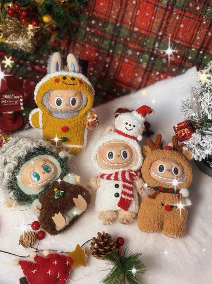 4in1 Labubu Christmas Outfit Crochet Pattern Collection – Snowman, Reindeer, Tree & Gingerbread Suit – Holiday  Gift , Fits Labubu Gen 1/2/3