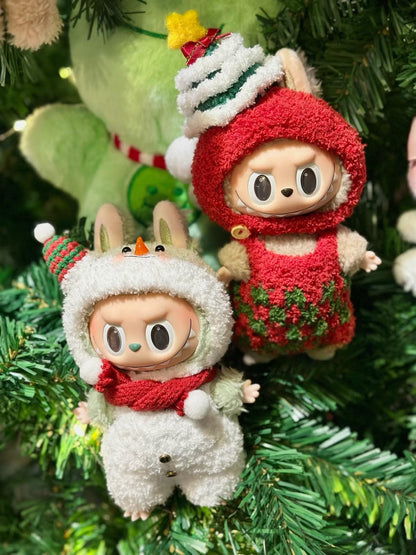 2in1 Labubu Christmas Outfit Crochet Pattern Collection – Snowman,  Christmas Tree Suit – Holiday  Gift , Fits Labubu Gen 1/2/3