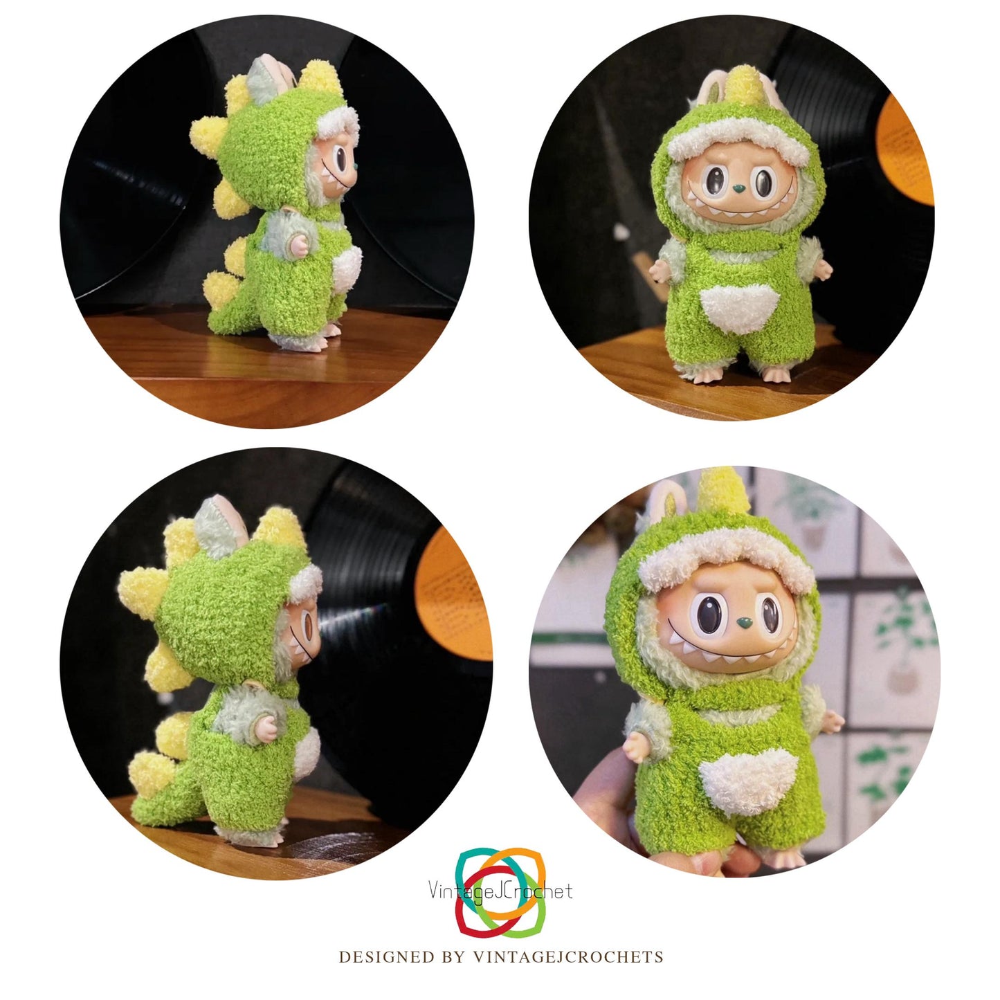 PDF+Video 8 in 1  Labubu Crochet Clothes Pattern – 8in1 Amigurumi Doll Outfits PDF Plush Costume Set –Labubu Accessories Pattern, Fits Gen 1/2/3