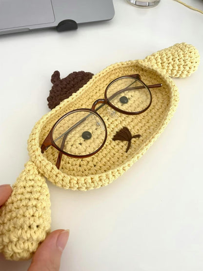 Crochet Pattern Amigurumi Glasses Case, Beginner Friendly 2 in 1 Bunny and Puppy Storage Box PDF, Cute DIY Gift for Her