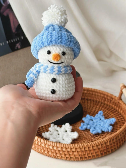 PDF Frankie the Snowman & Snowflakes Christmas Crochet Pattern, handmade for Christmas gifts,