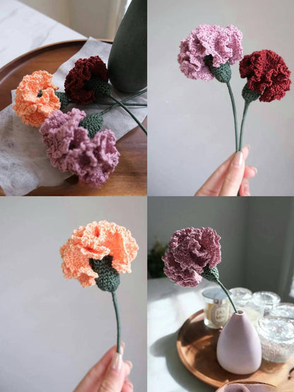 PDF Carnation  Flower Crochet Pattern