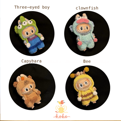 PDF+Video 8 in 1  Labubu Crochet Clothes Pattern