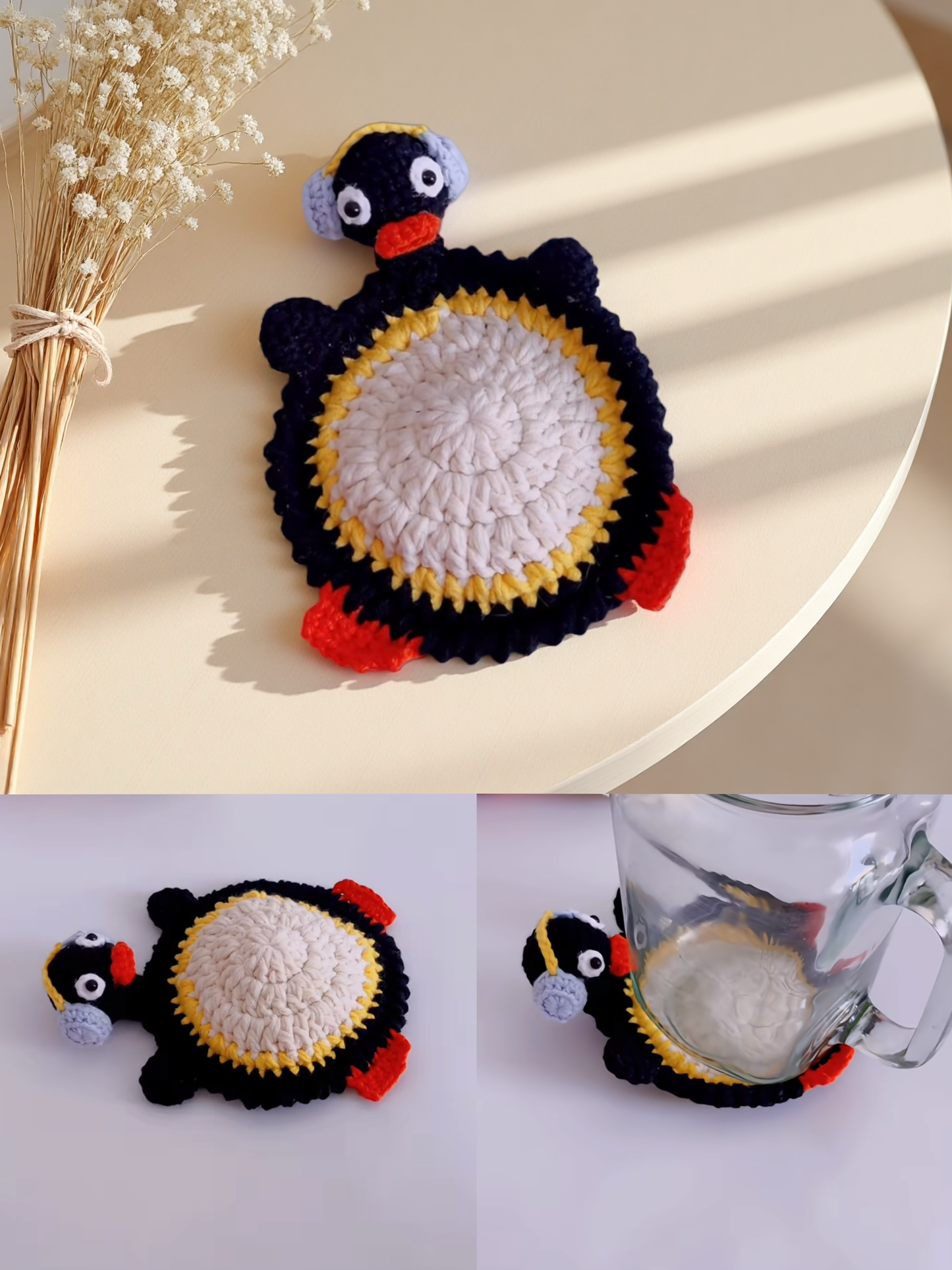 PDF+ Video 9-in-1 Animal Coaster Crochet  Pattern Set, Amigurumi Mug Rug, Funny Animal Crochet Coaster Pattern Bundle