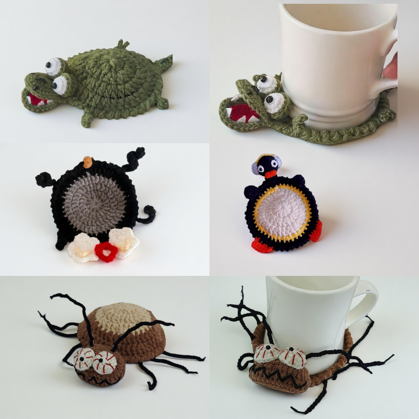 20-in-1 Animal Crochet Coaster Patterns, Mug Hugger Bundle, animals cup holder (PDF + VIDEO TUTORIAL)