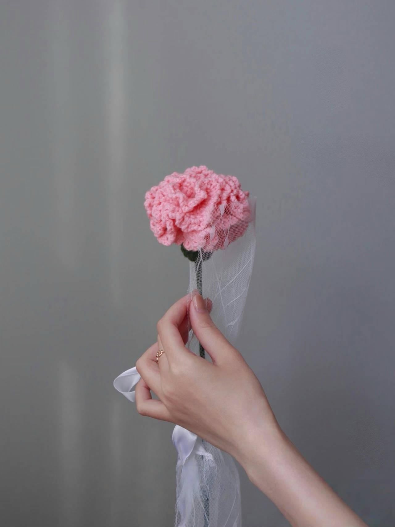 PDF Carnation  Flower Crochet Pattern