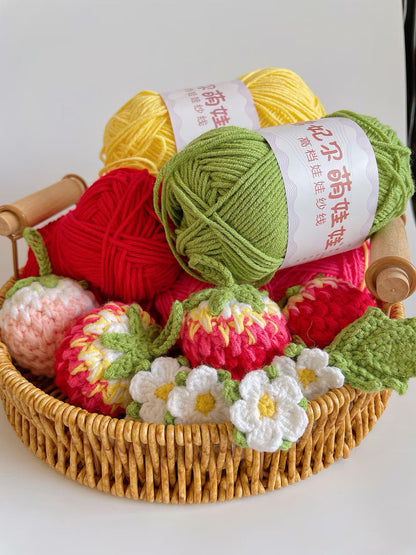 PDF Strawberry Micro-Crochet Pattern, Strawberry pendant, Instant Download