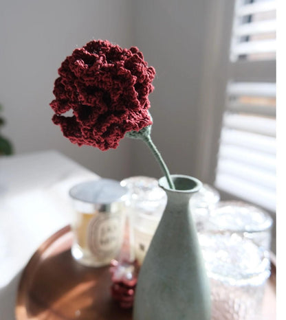 PDF Carnation  Flower Crochet Pattern