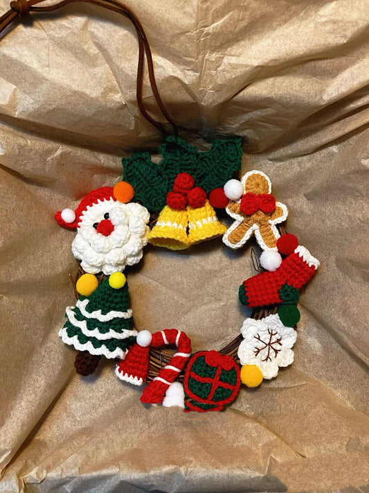 PDF Crochet Christmas wreath crochet pattern
