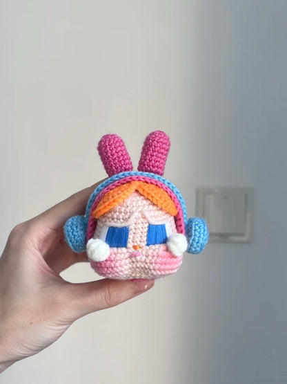 Crochet Pattern Amigurumi Crybaby Bunny Doll with Headphones, Cute Plush Toy PDF, DIY Crochet Tutorial,  Kawaii Handmade Gift Idea