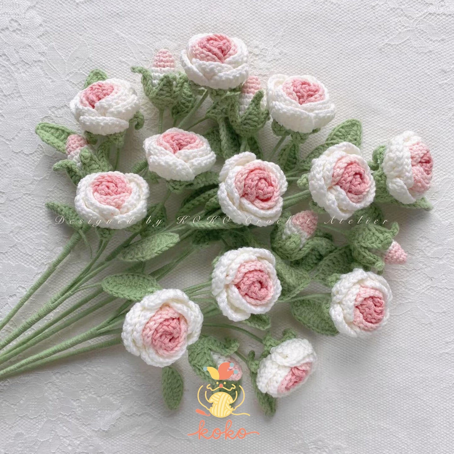 PDF Rose Flower  Crochet Pattern