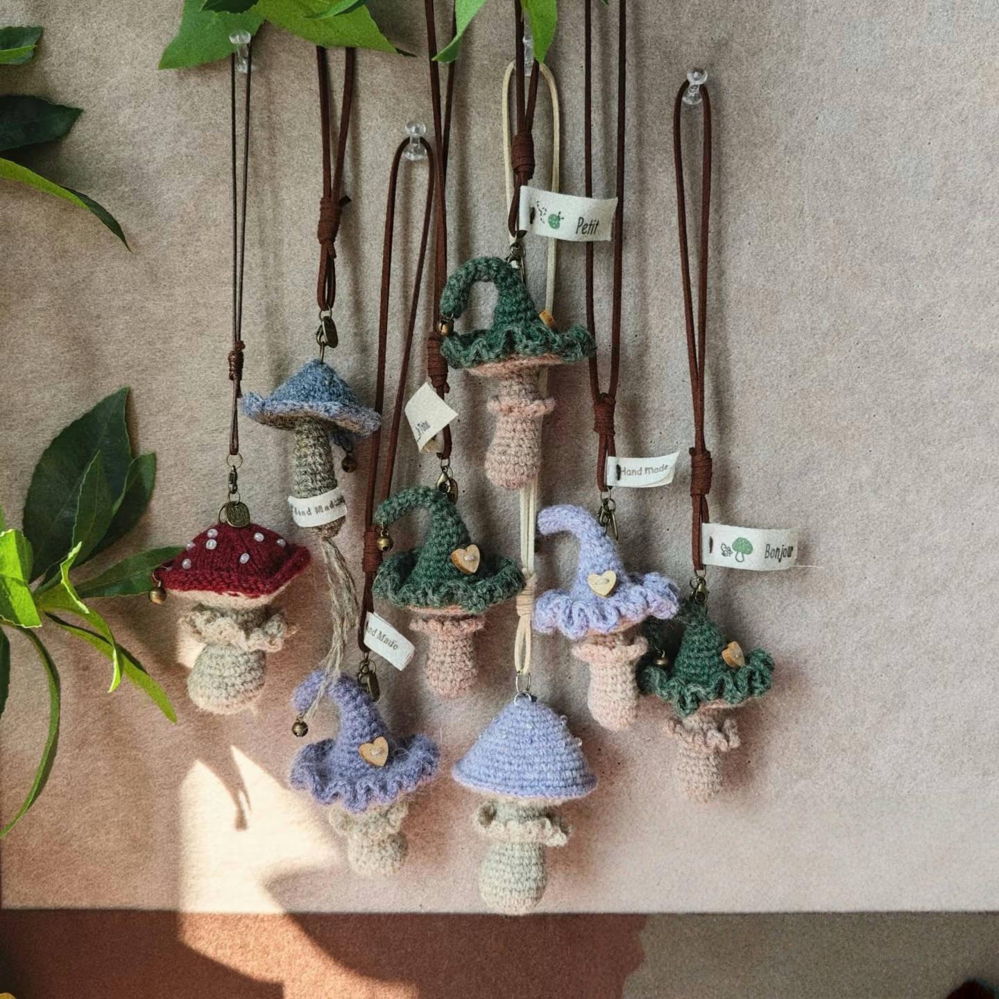 PDF Witch Hat Mushroom Crochet, Magic  mushrooms, Mushroom Crochet Pendant