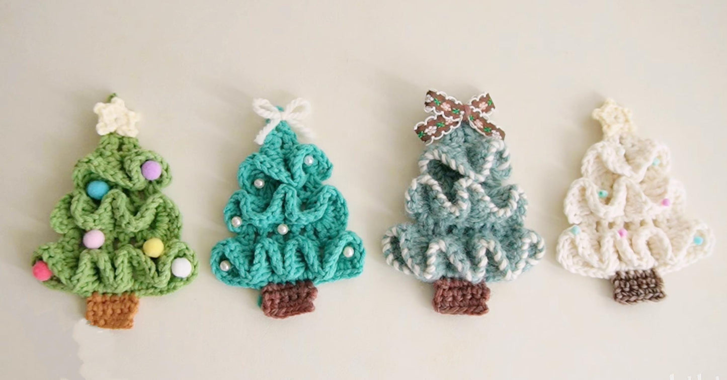 PDF Wavy Christmas Tree Crochet Pattern, handmade for Christmas gifts