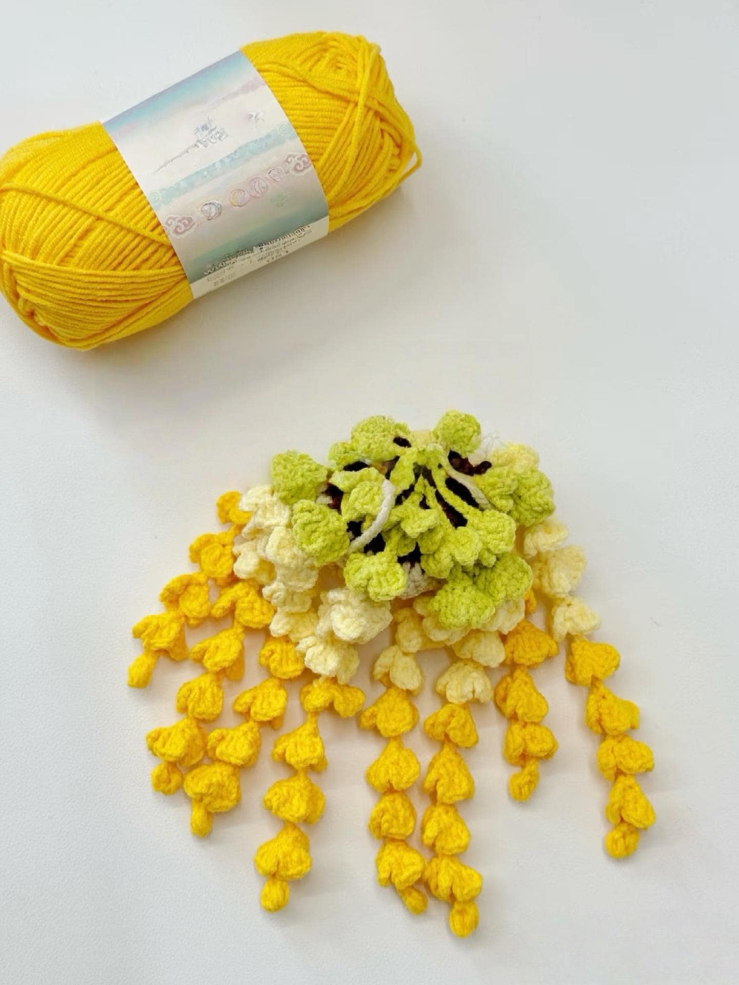 Wisteria Hanging Plant Crochet Pattern – Hanging Flower Basket PDF