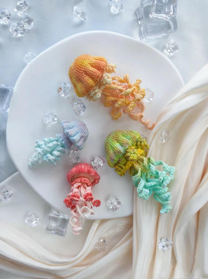 PDF+Video Jellyfish micro crochet Pattern, handmade for Christmas gifts