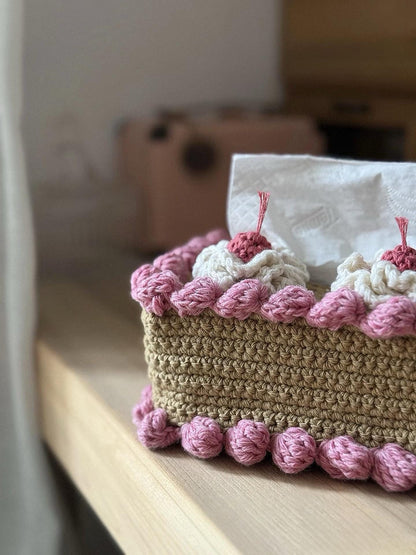 Crochet Pattern Amigurumi Strawberry Cake Tissue Box Cover