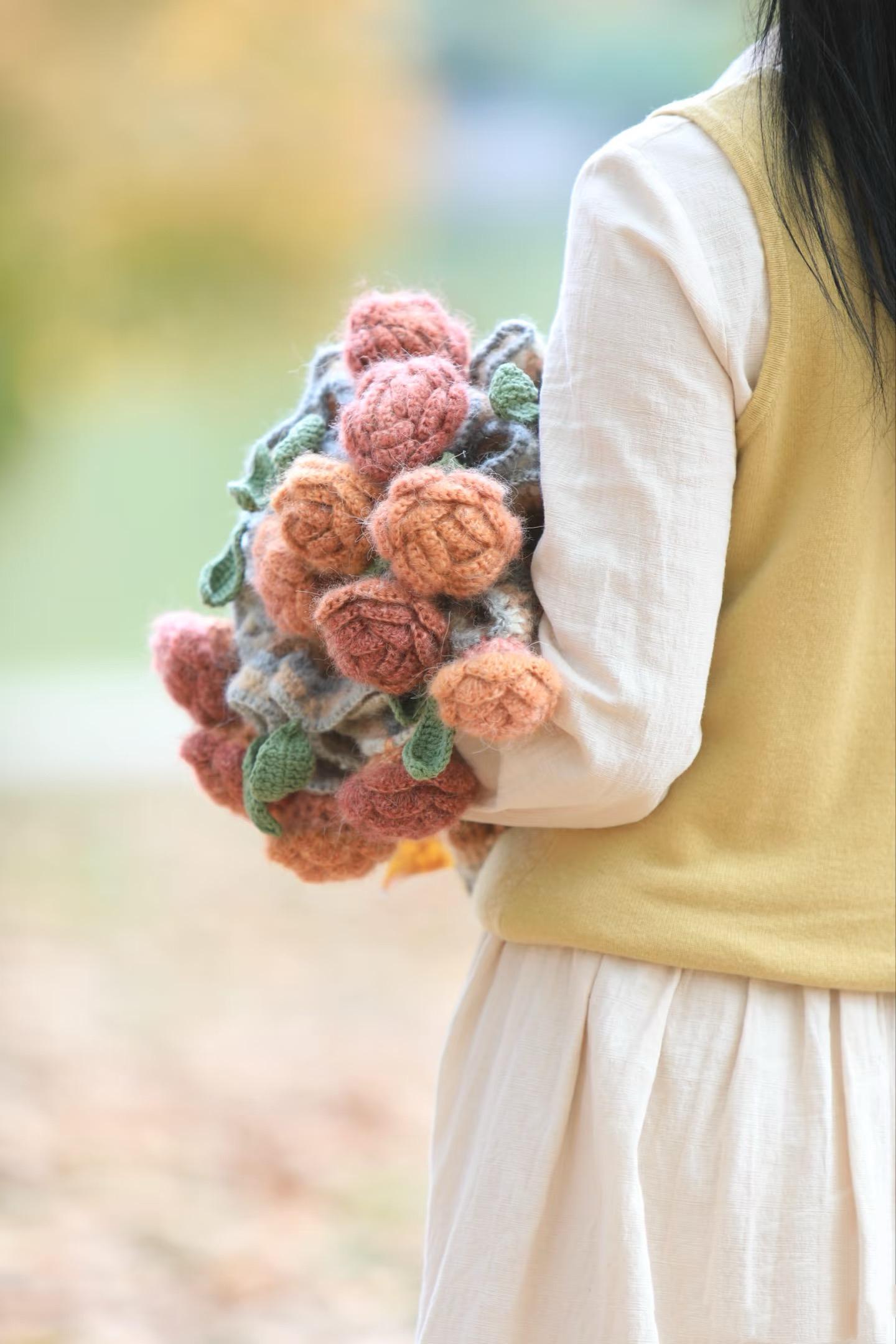 CROCHET PATTERN  -Rose Blanket Crochet Pattern, Flower Crochet, Handmade gift