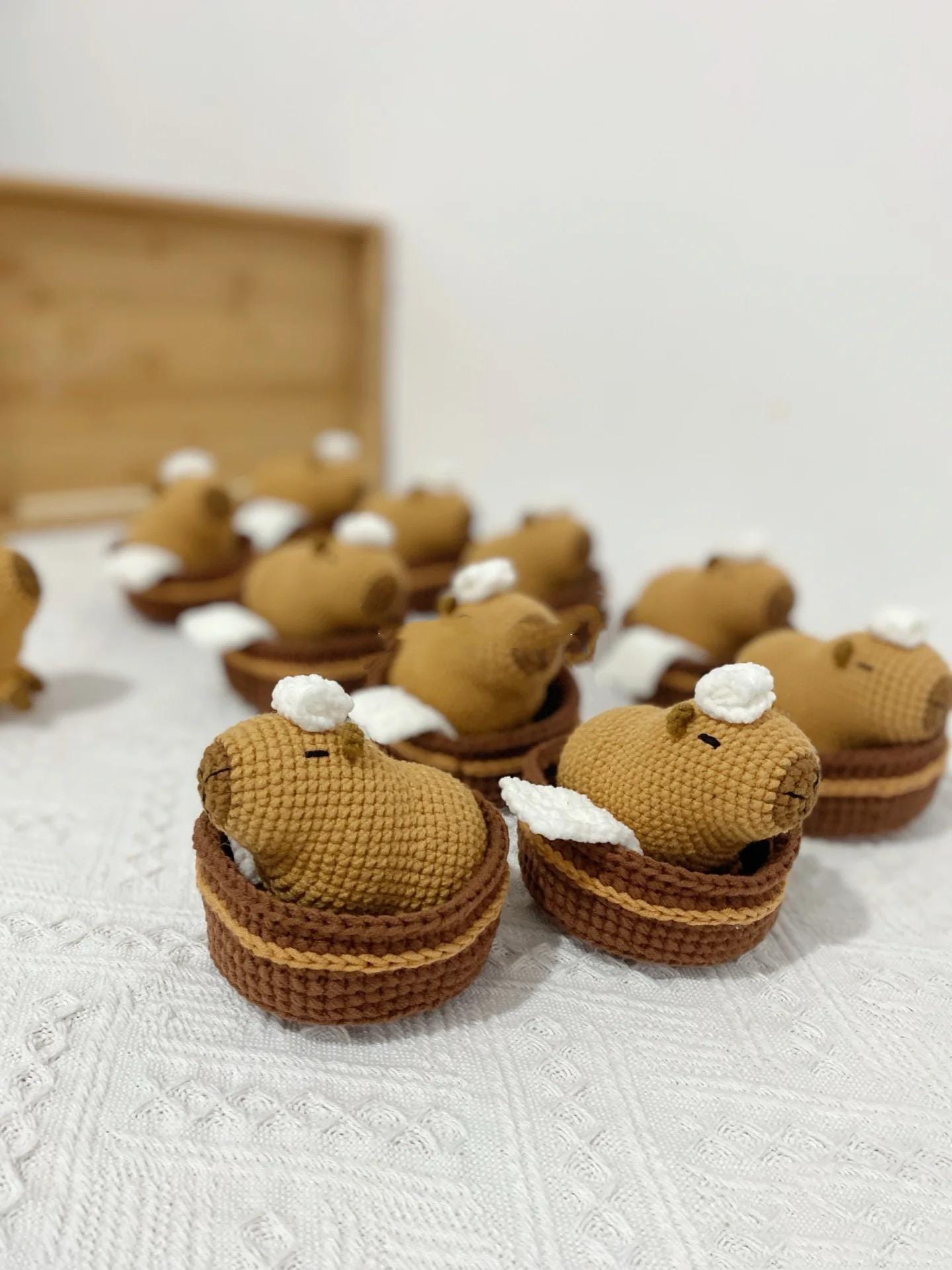 Bathing Capybara taking a bath crochet pattern, special handmade gifts