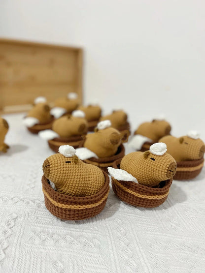 Bathing Capybara taking a bath crochet pattern, special handmade gifts