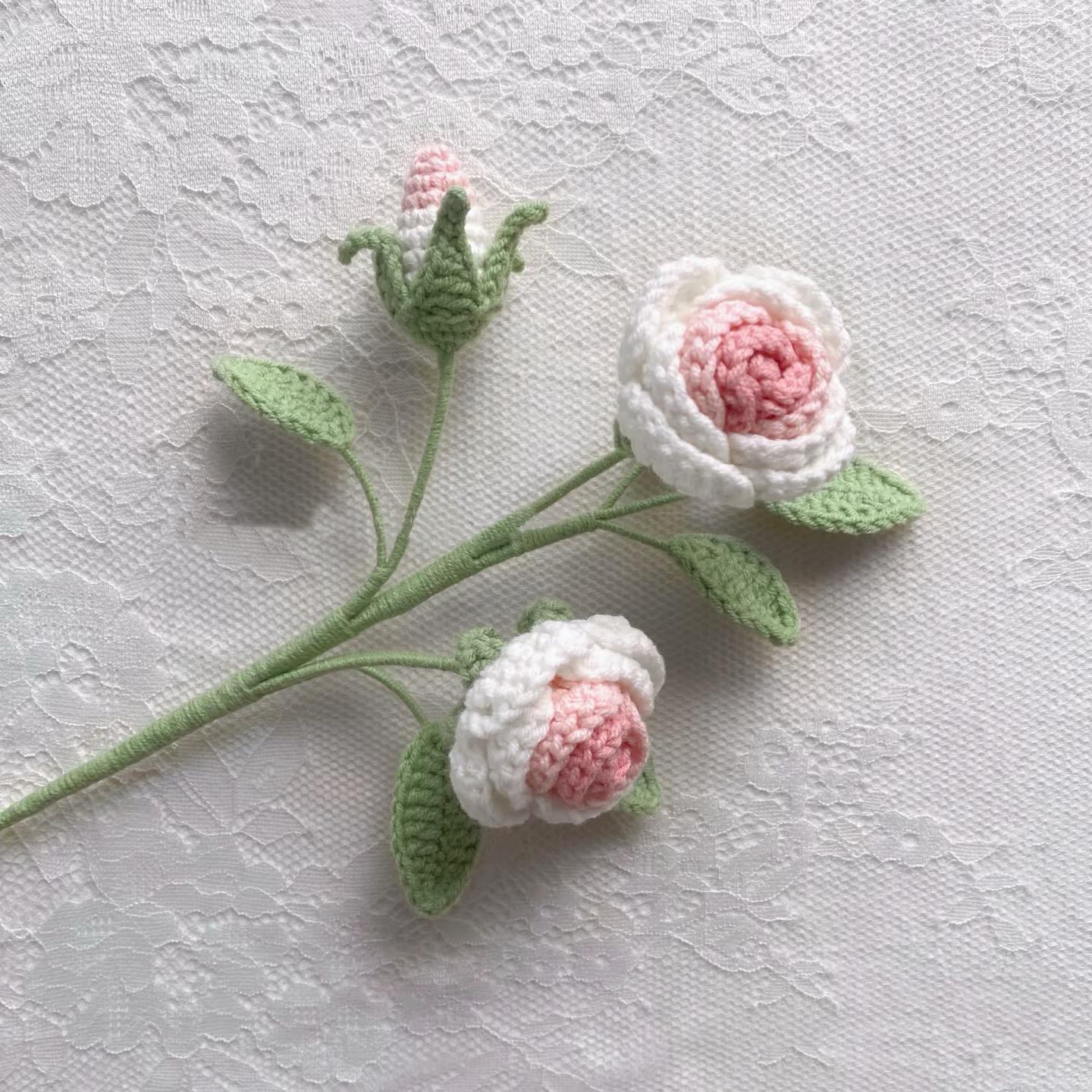 PDF Rose Flower  Crochet Pattern