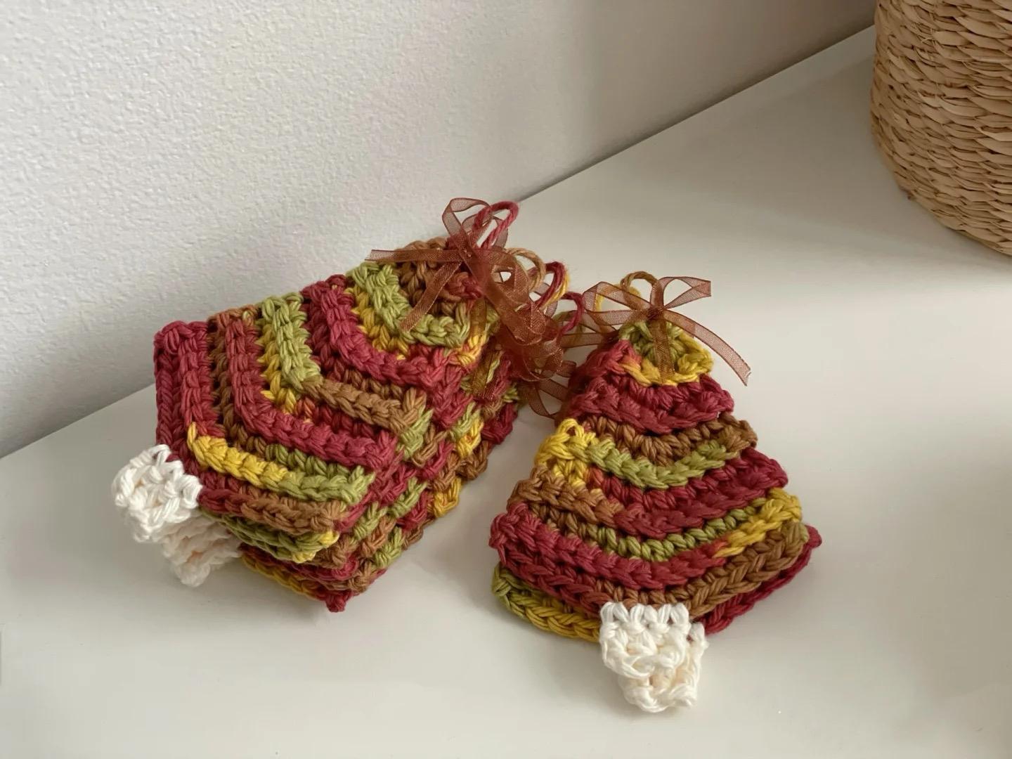 Christmas house and Christmas Tree Ornament Crochet Pattern, Home decor holiday gift, Winter crochet PDF patterns