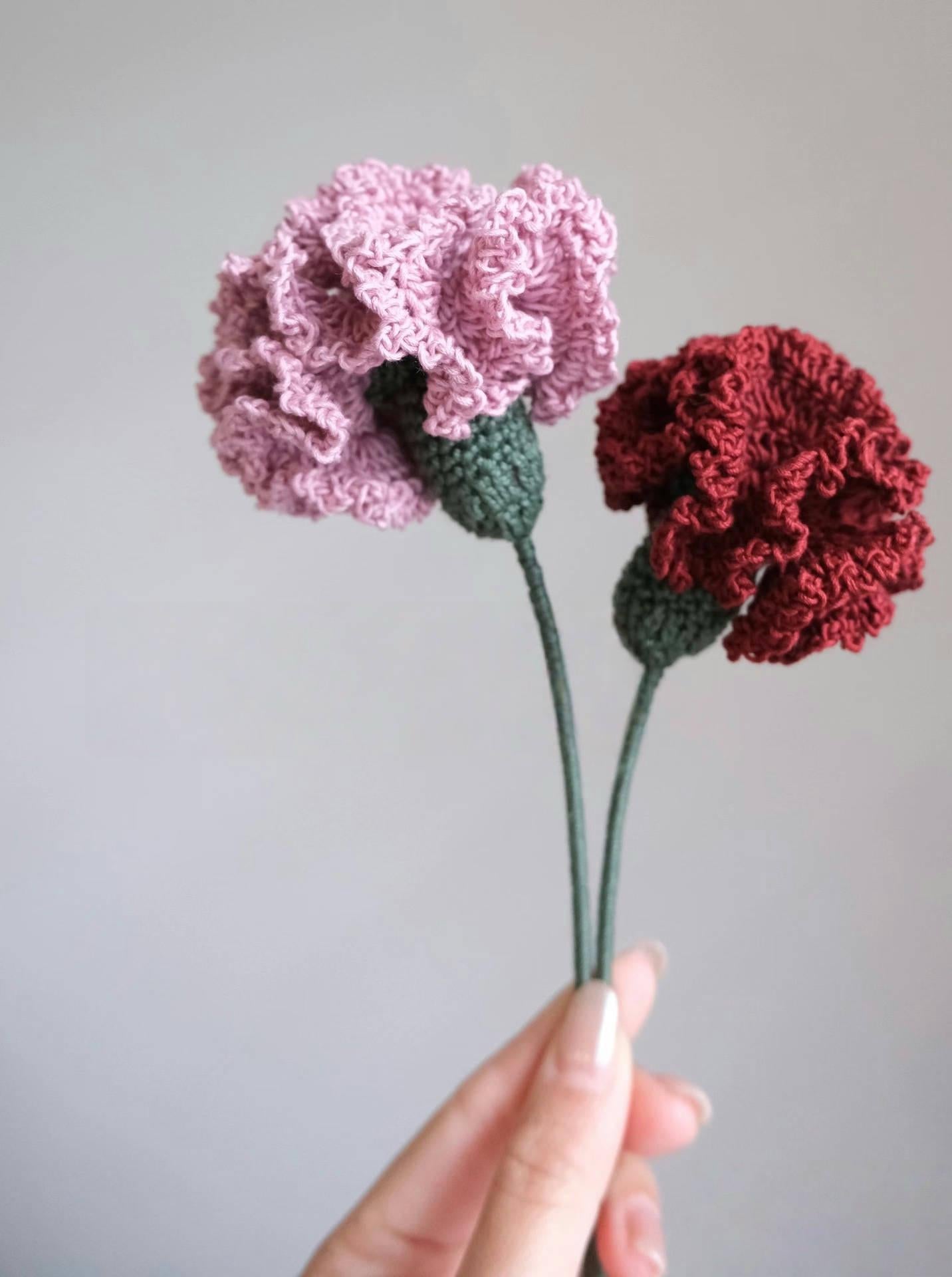 PDF Carnation  Flower Crochet Pattern