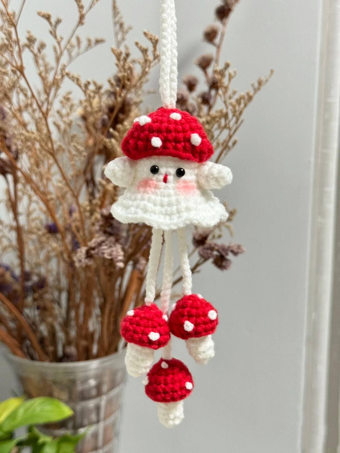 7-in-1 Halloween Ghost Car Charm Crochet Pattern – Cute Spooky car Hanging pendant, Amigurumi PDF Gift for Halloween Decor，Car ghost hanger