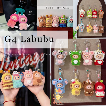 Labubu Crochet Pattern Bundle PDF · 60+ Outfits Plushies Accessories