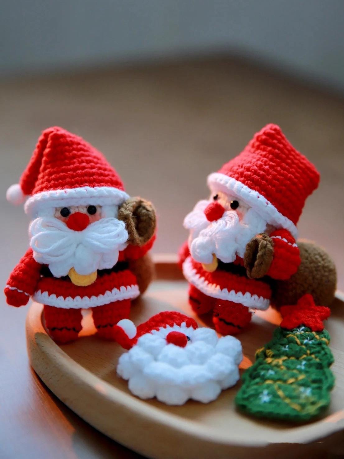 PDF  Christmas crochet pattern, Santa Claus w/Santa Sack, handmade for Christmas gifts,
