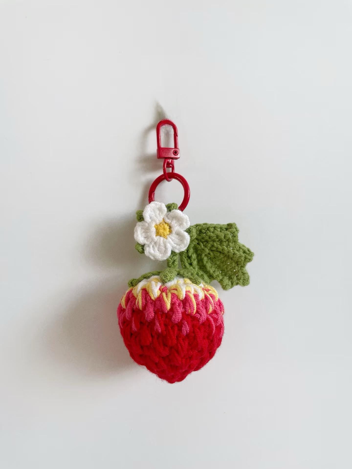 PDF Strawberry Micro-Crochet Pattern, Strawberry pendant, Instant Download